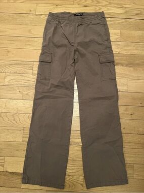 PretttyLittleThing Elastic Waist Brown Cargo Pants - Relaxed Fit size 6
